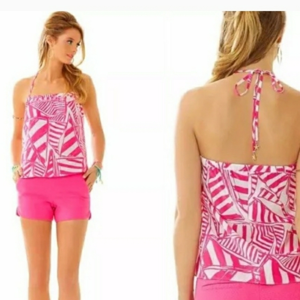 NWT Lilly Pulitzer Silk Lei Lei Top in Yacht Sea
